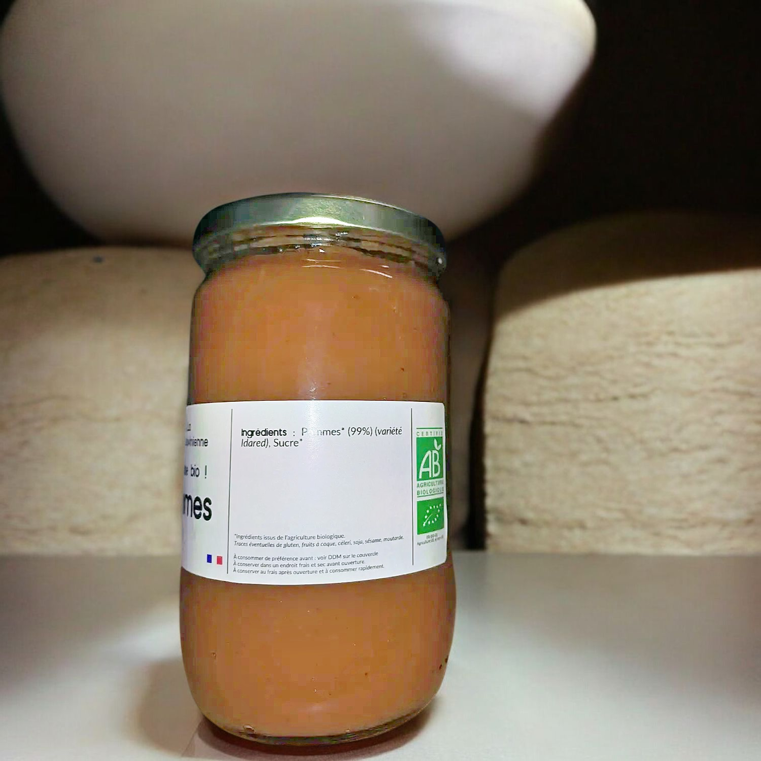Compote de Pommes Bio 680g- La Jovinienne 1