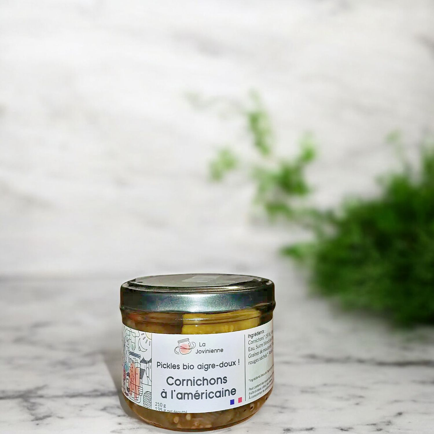 Cornichons Bio Aigre-Doux à lAméricaine 330g - La Jovinienne