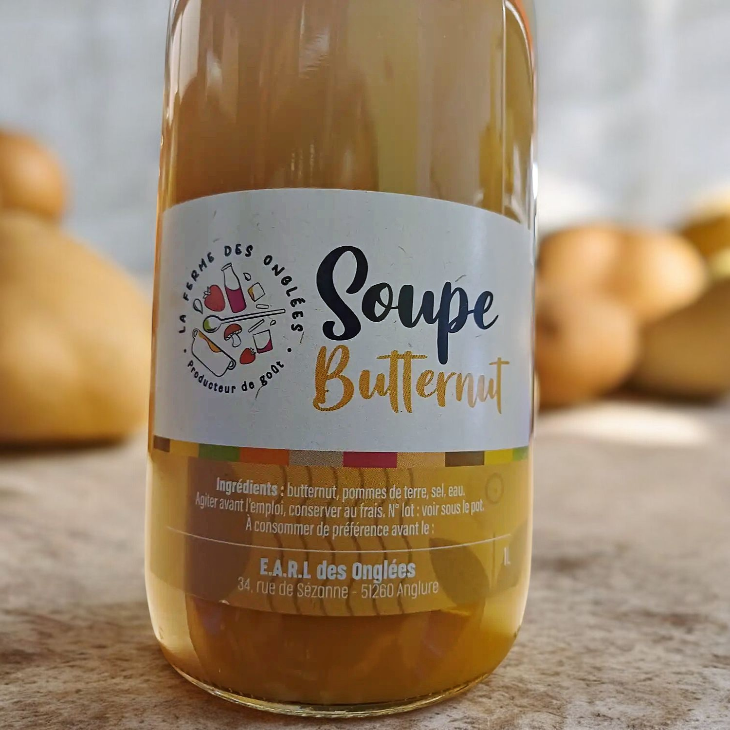 Soupe de Butternut Bio 1l - Ferme des Onglées 2