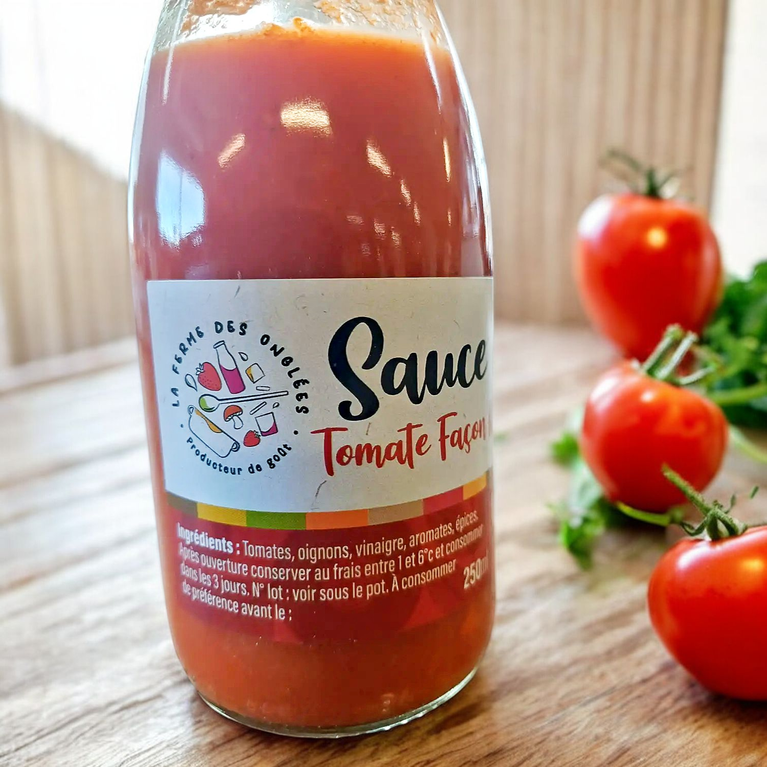 Sauce Tomate façon ketchup 250ml - Ferme des Onglées