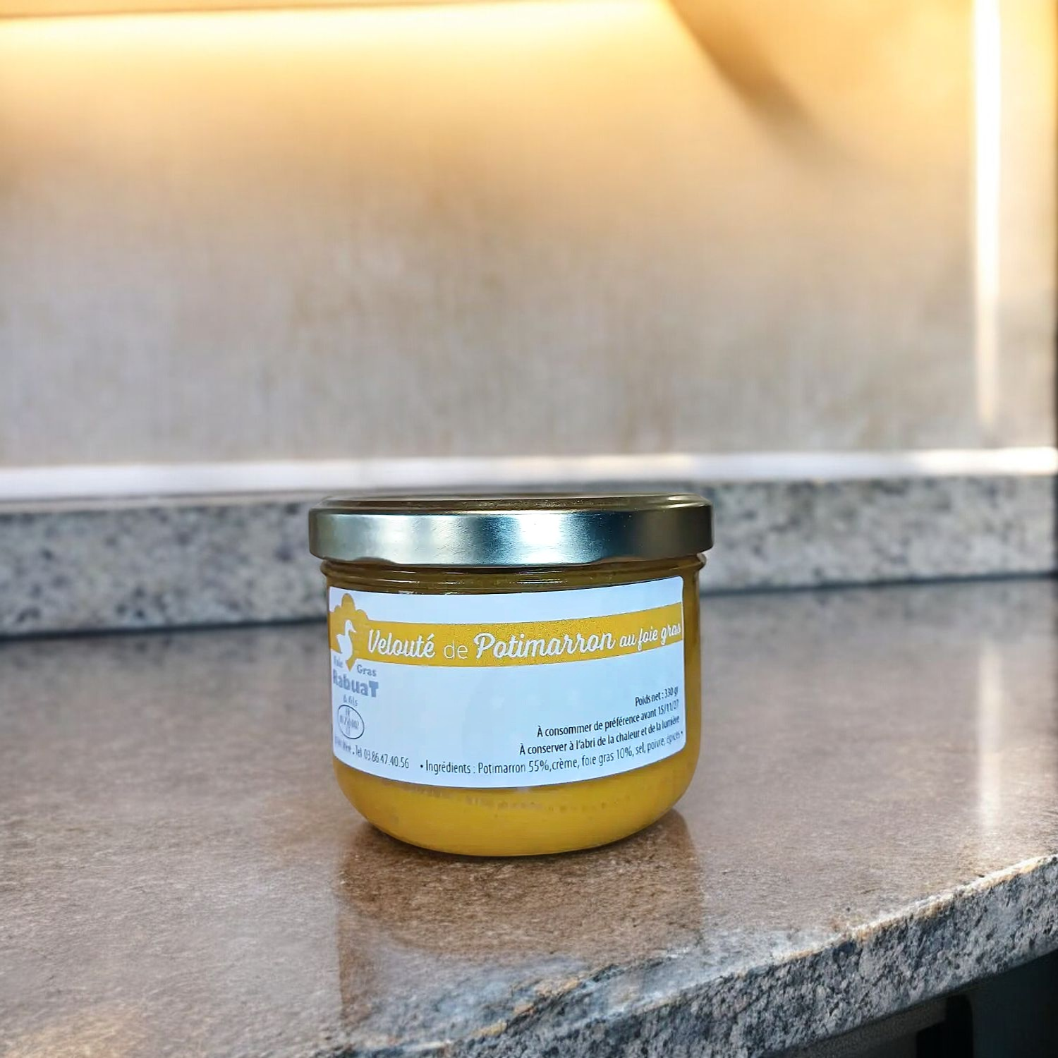 Velouté de Potimarron au Foie Gras 330g - Foie Gras Rabuat