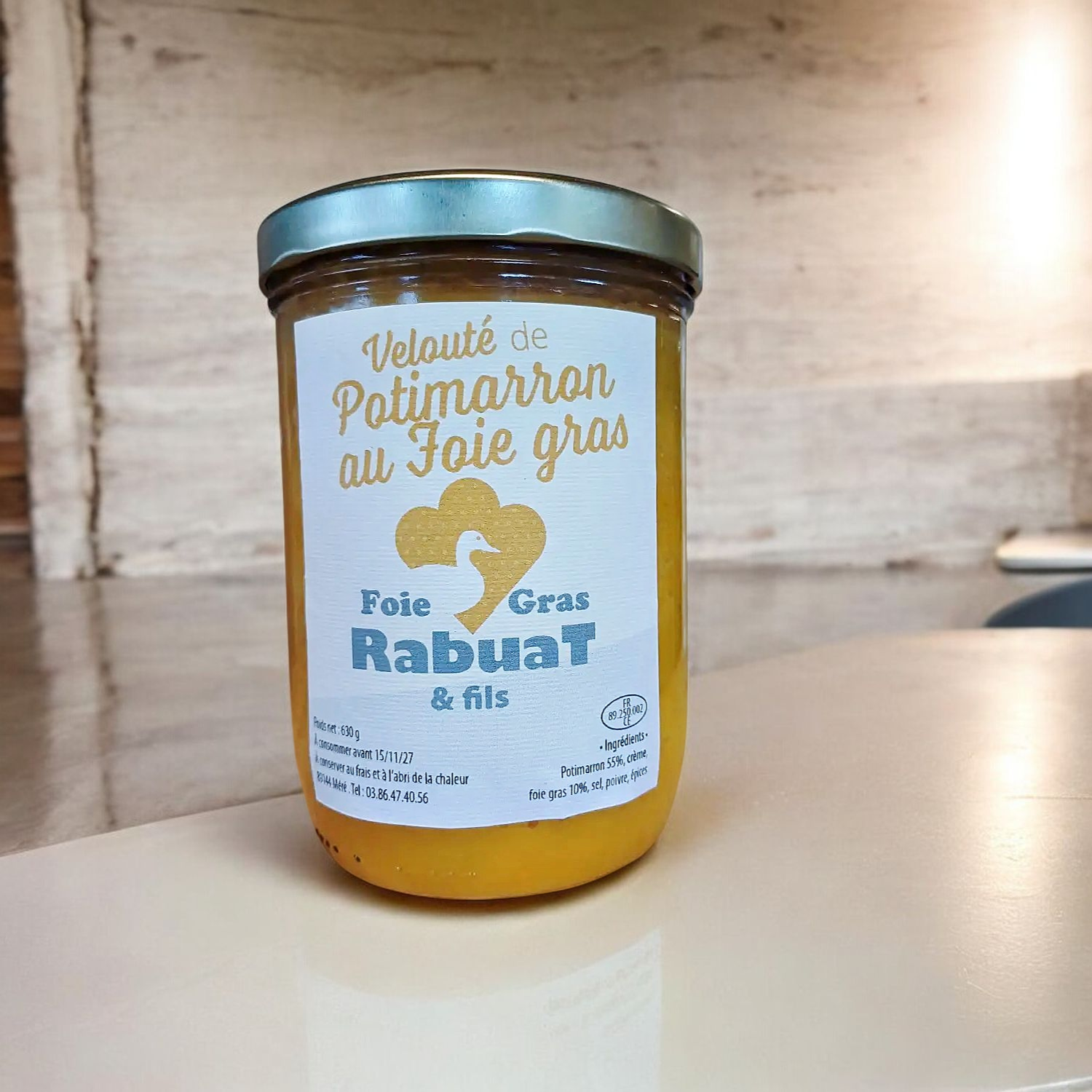 Velouté de Potimarron au Foie Gras 630g - Foie Gras Rabuat