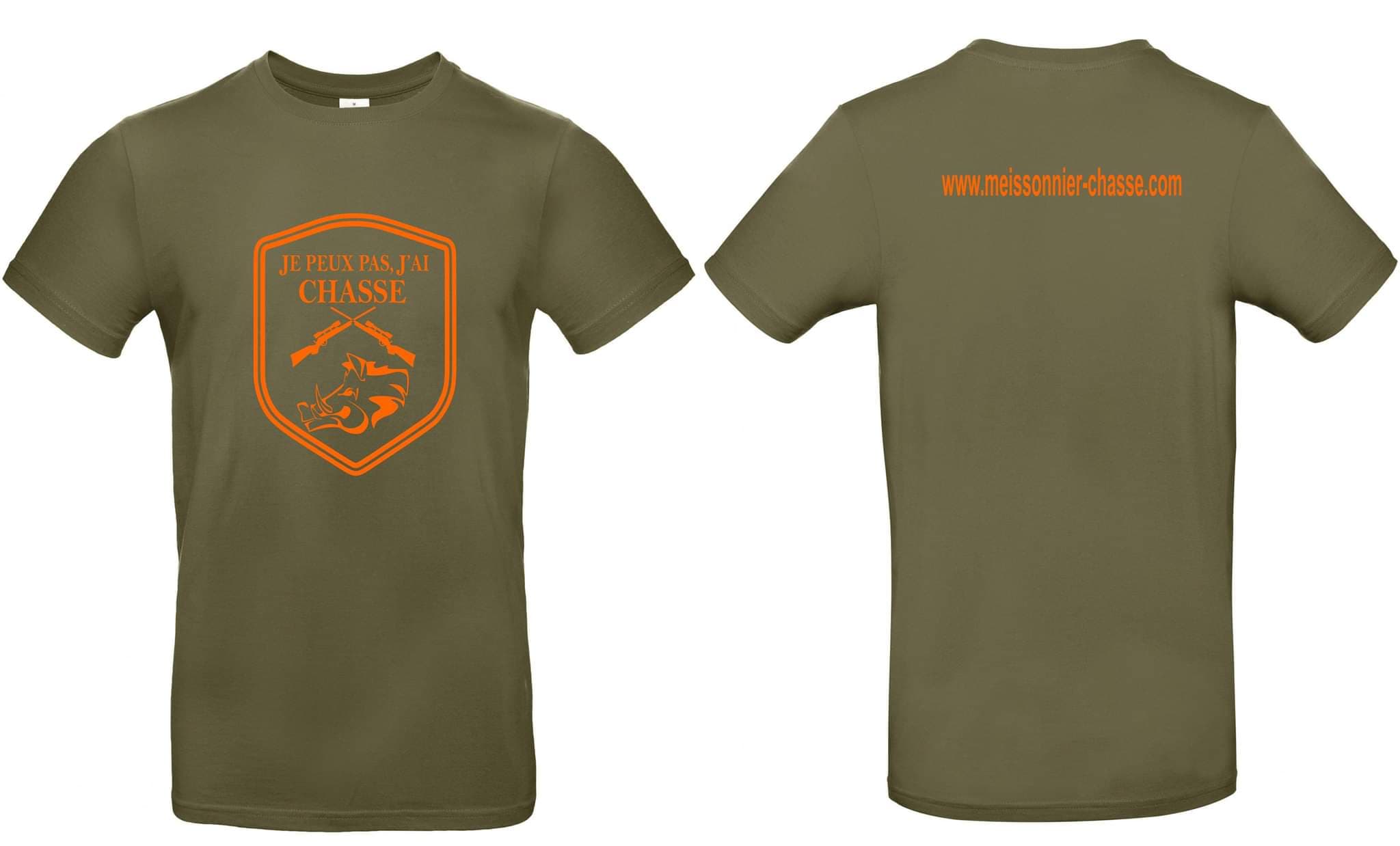 Tee-shirt Je peux pas, j\'ai chasse