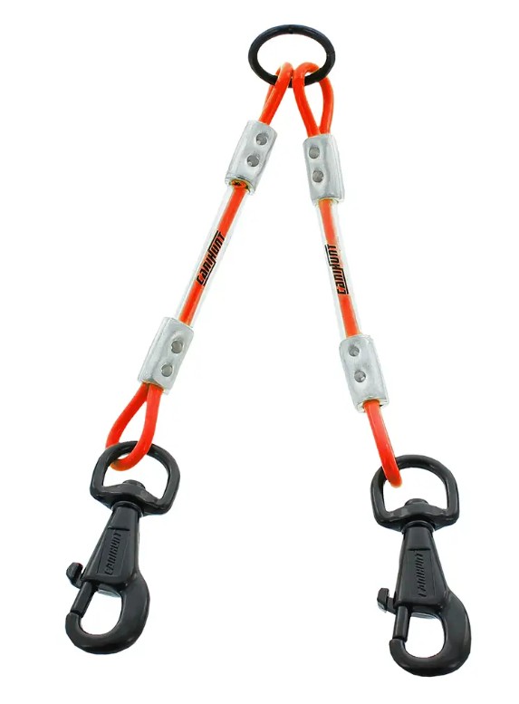 Accouples câble X-TREME double pour chien – Orange