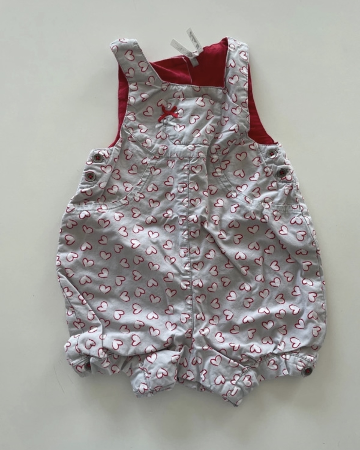 salopette short gris, orchestra, 6 mois