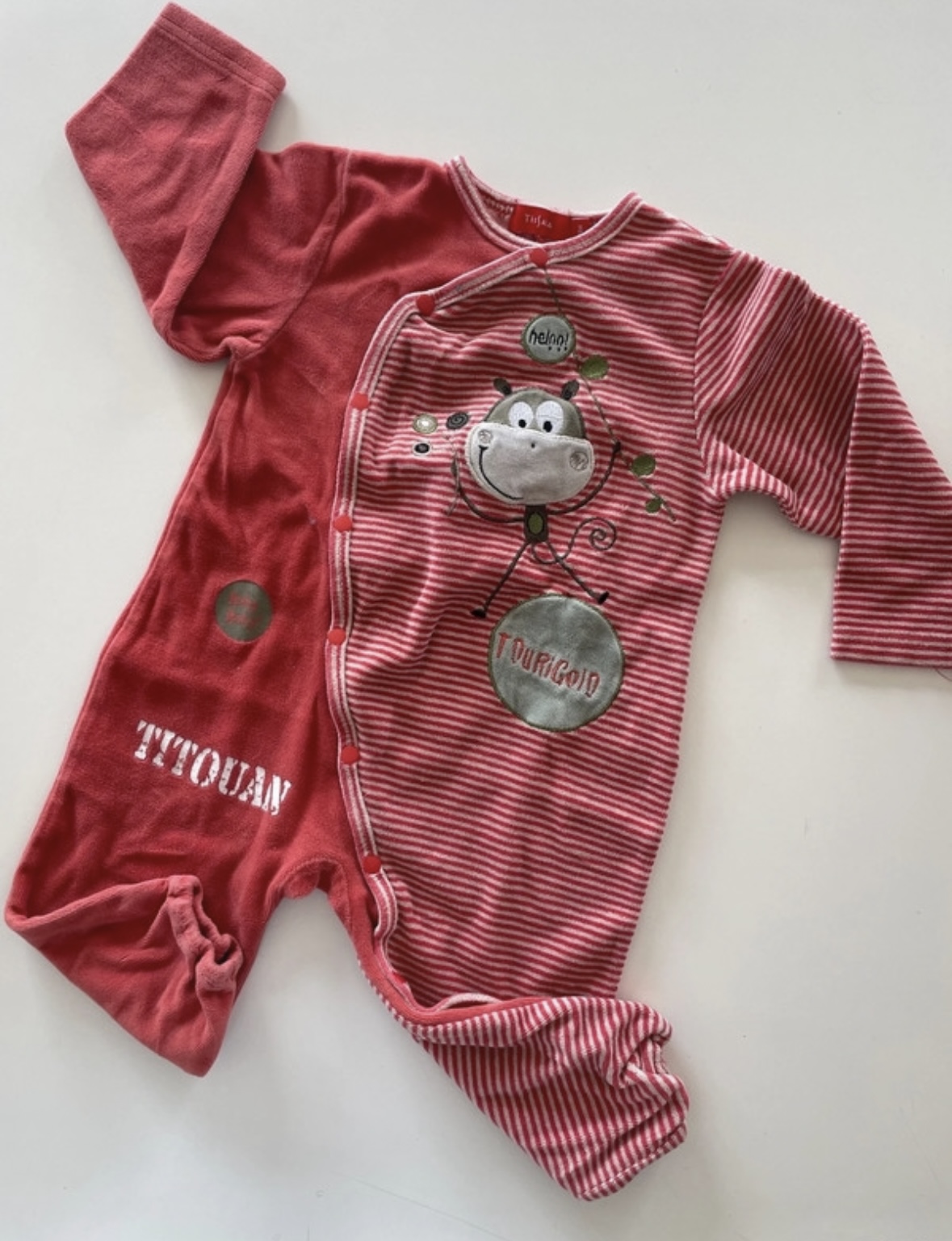 Pyjama Rouge Singe, Tissaia, 24 mois
