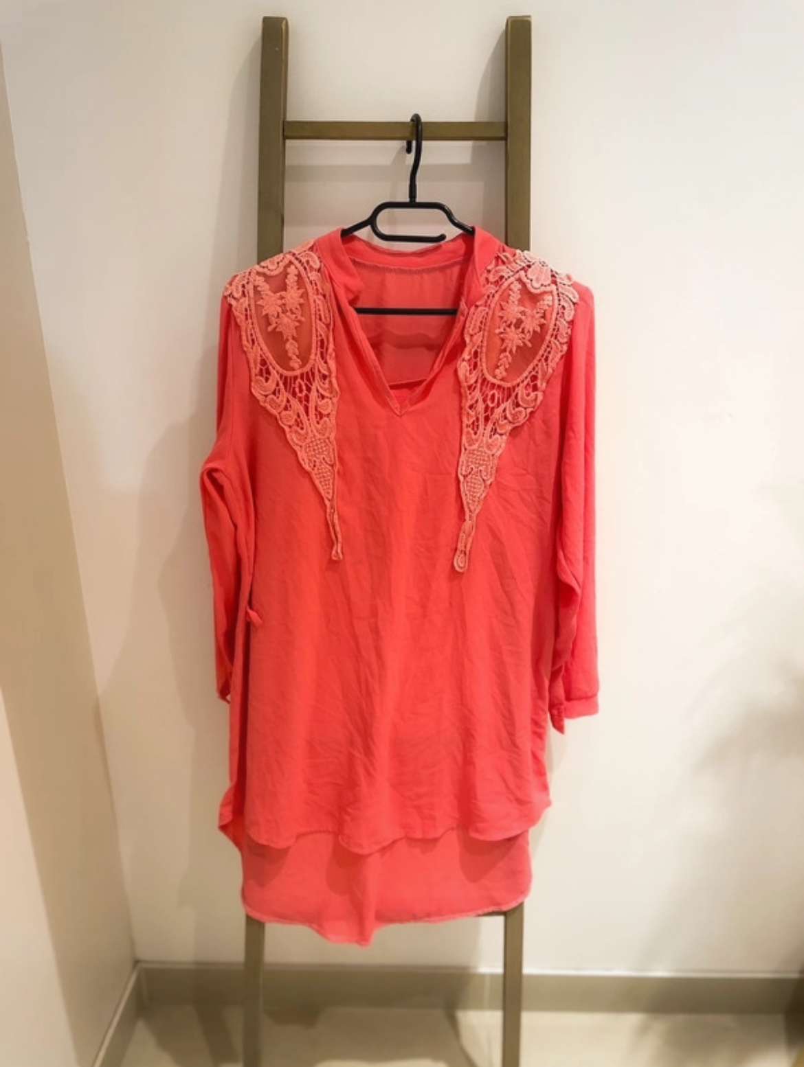 Tunique corail manches longues, 44