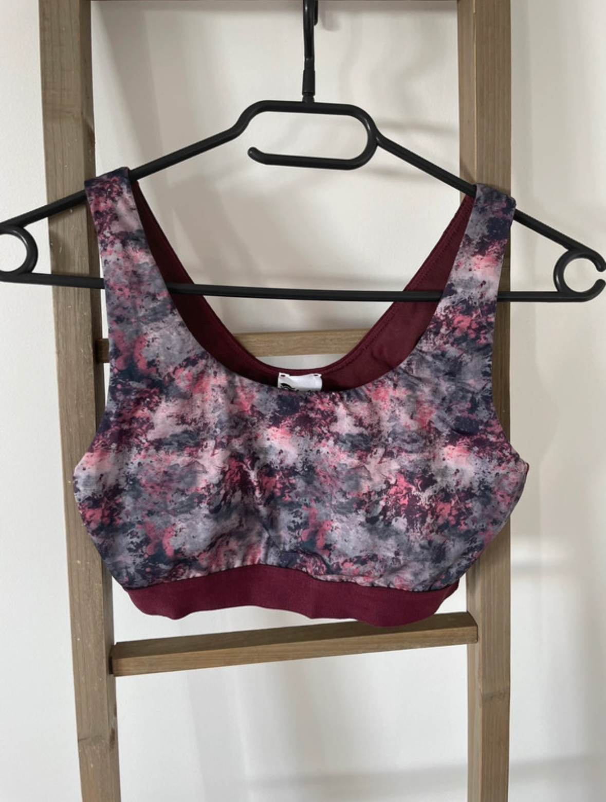 Brassière de sport bordeaux, Crivit, 36/38