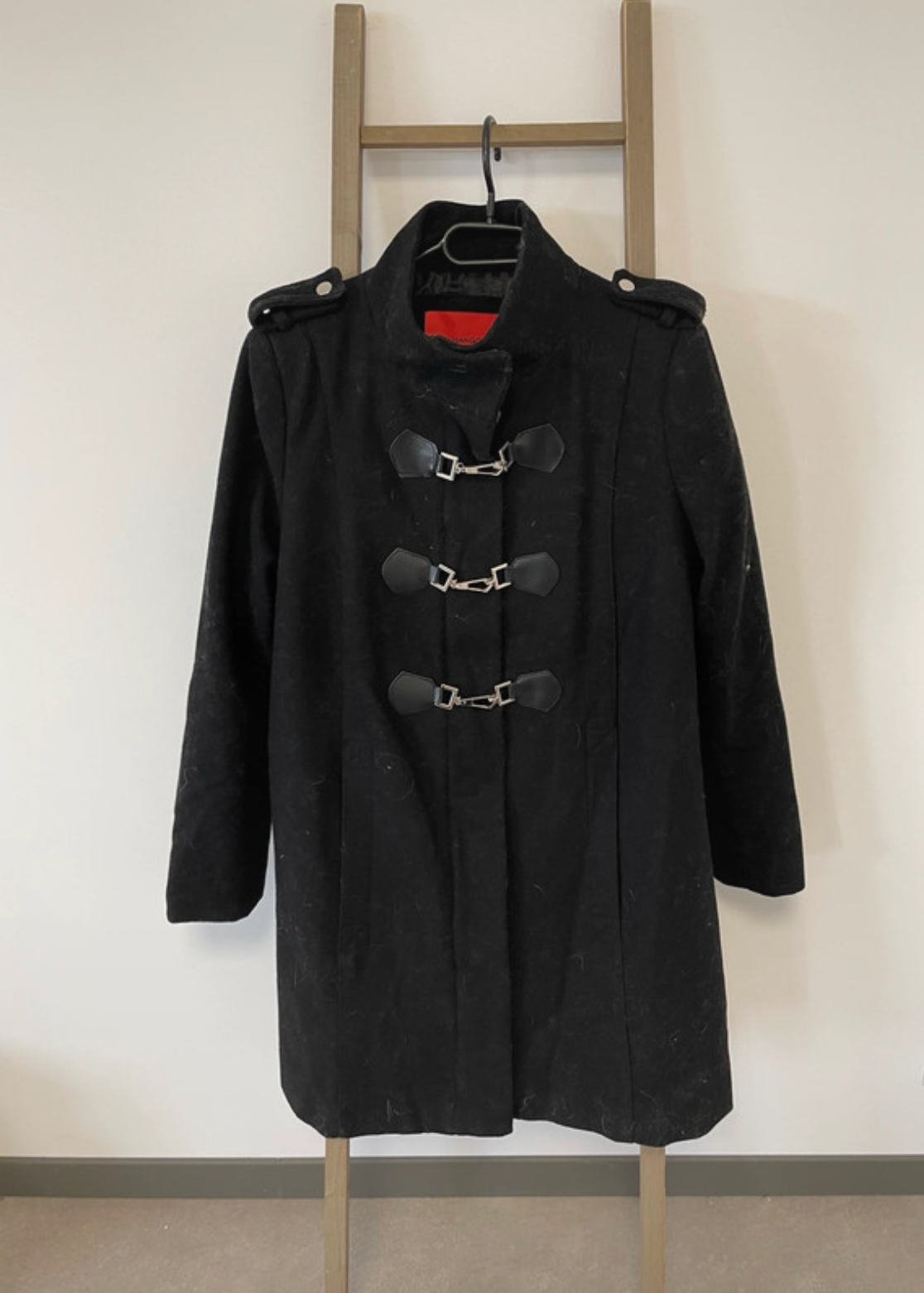 Manteau noir officier, Mango Suit, XL