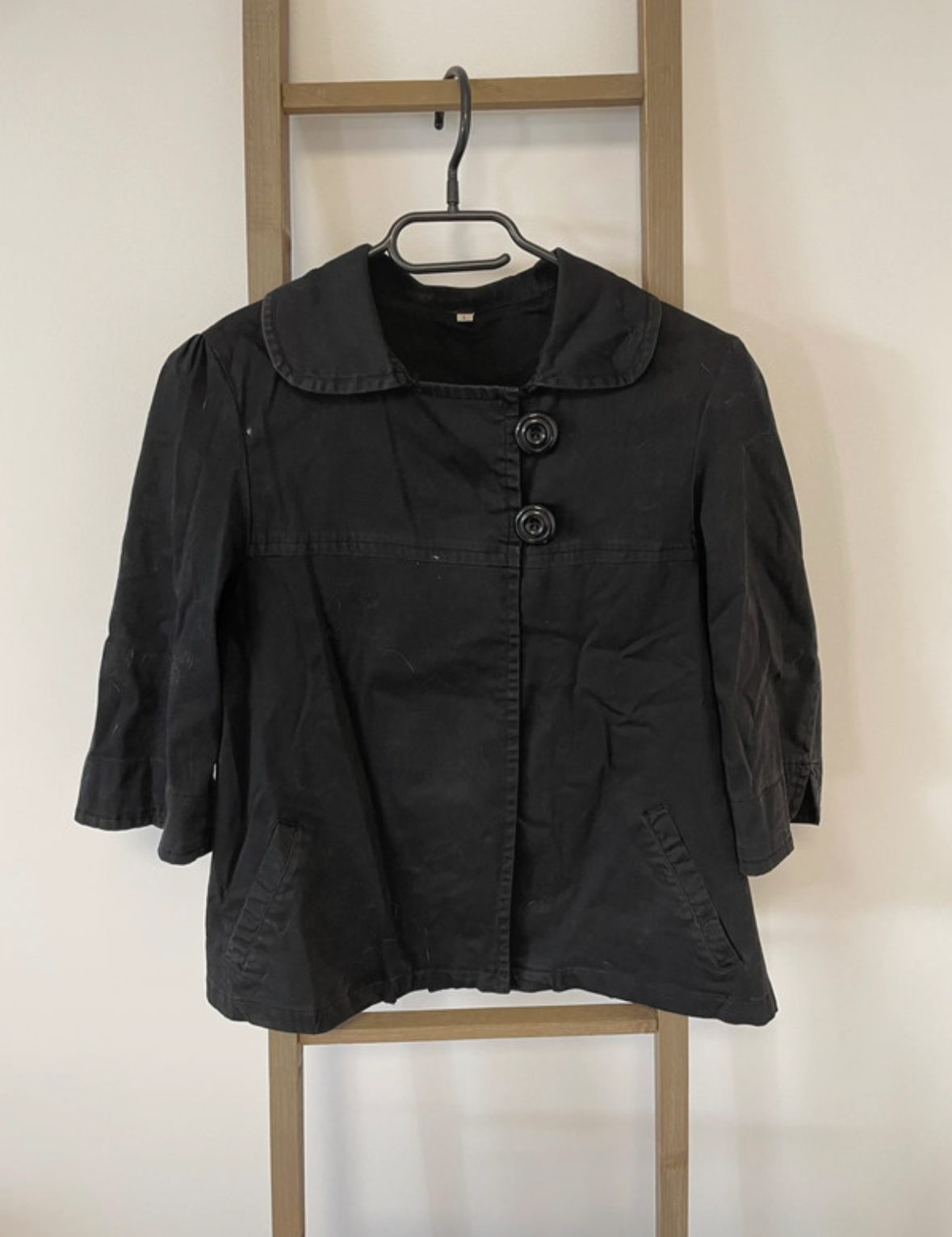 Veste noire manche ¾, L