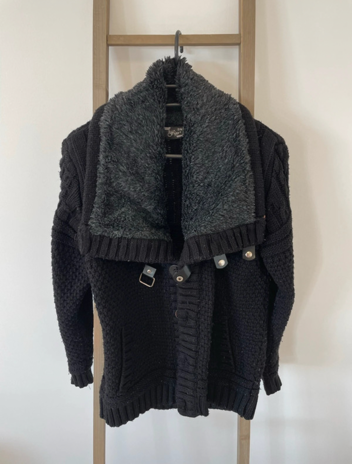 Gilet noir grand col homme, Diele Figo, S/M