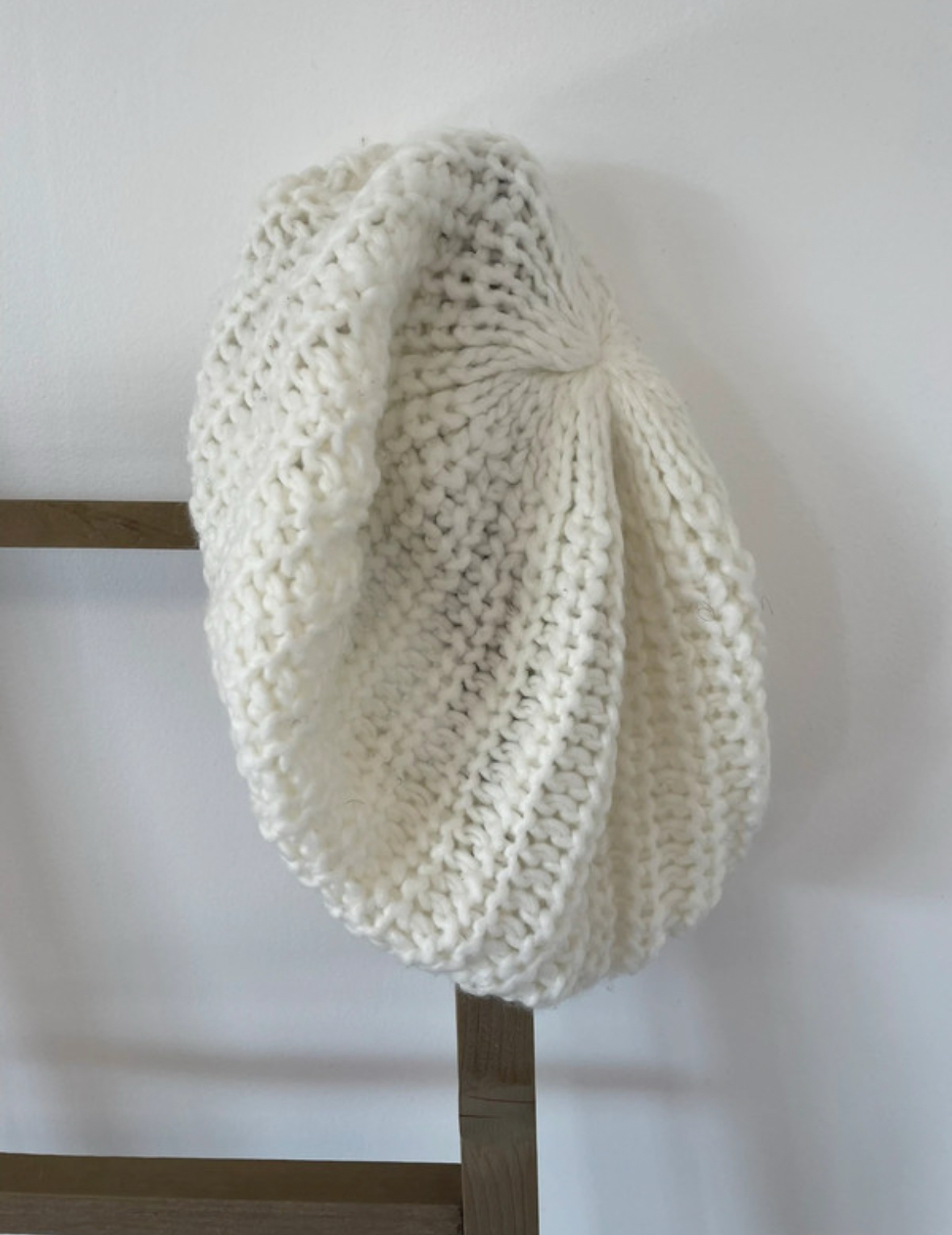 Bonnet tricoté ivoire, TU