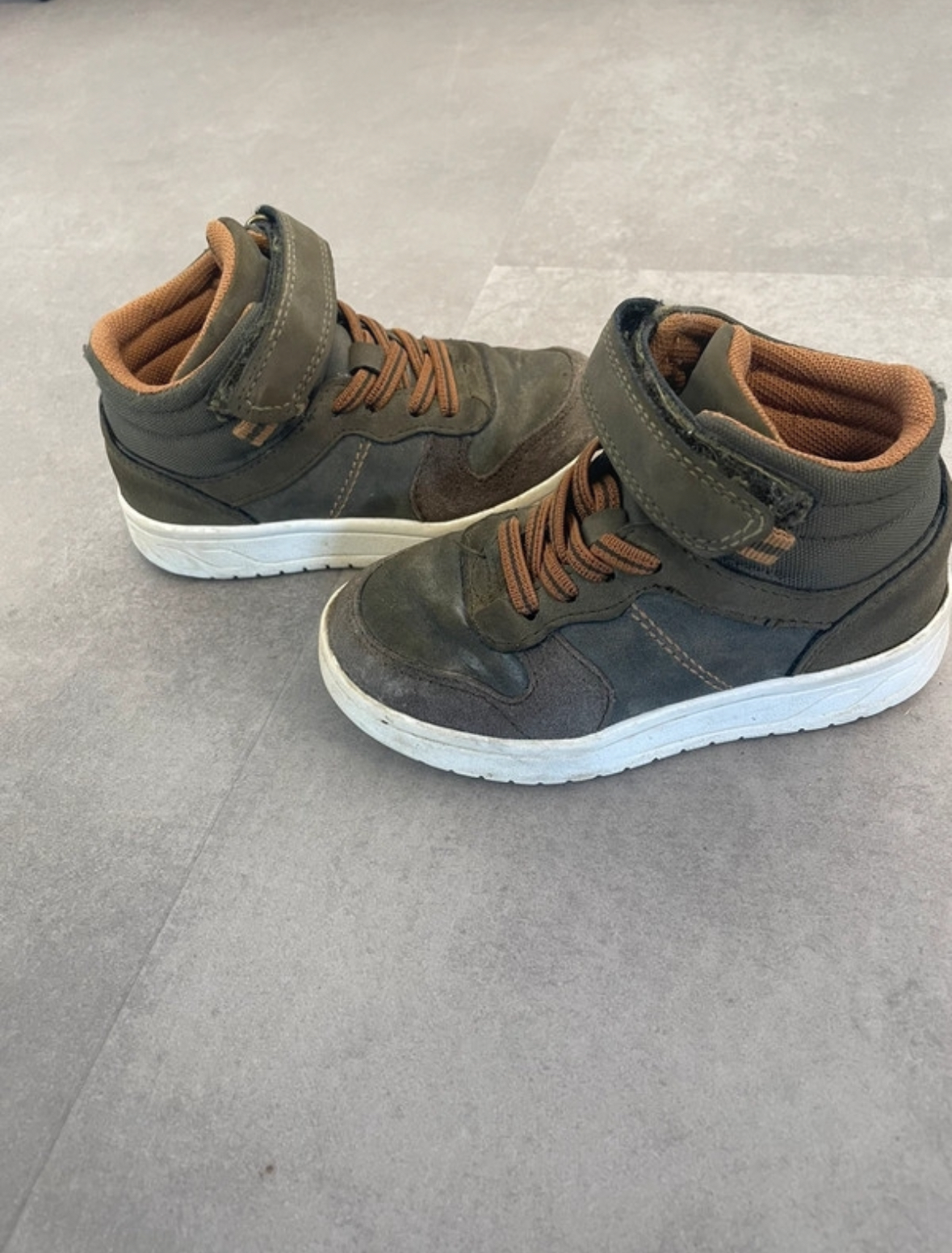SARN35 BASKETS MONTANTES KAKI 2