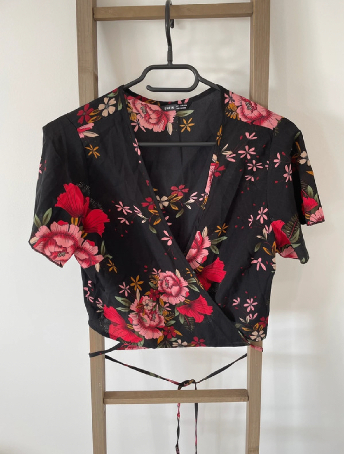 Top cache coeur fleuri, Shein, M