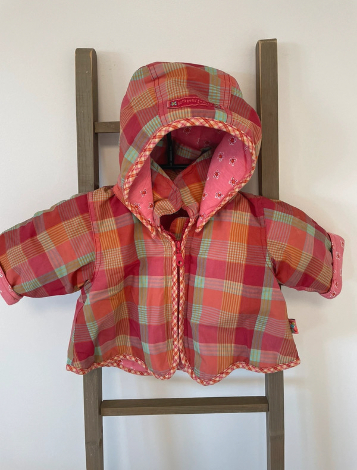Veste à carreaux vintage, H&M, 3/6 mois