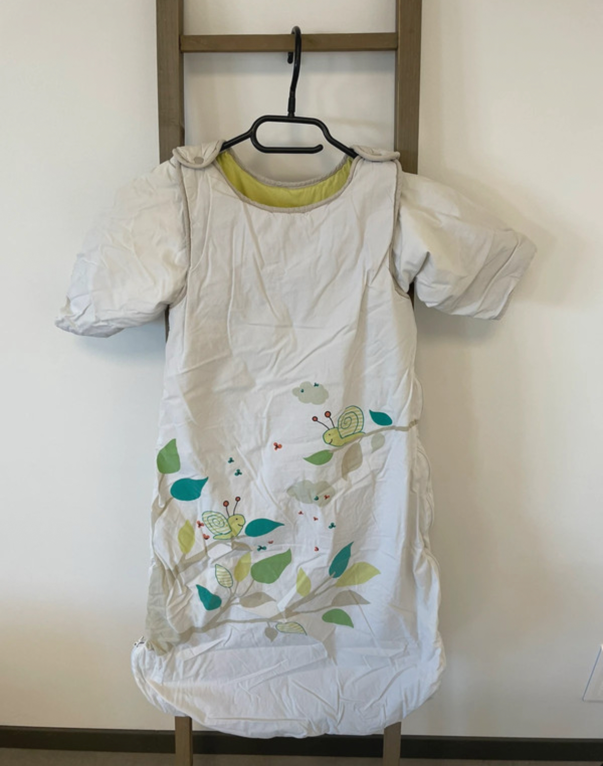 Gigoteuse blanc et vert, Vertbaudet, 6/24 mois