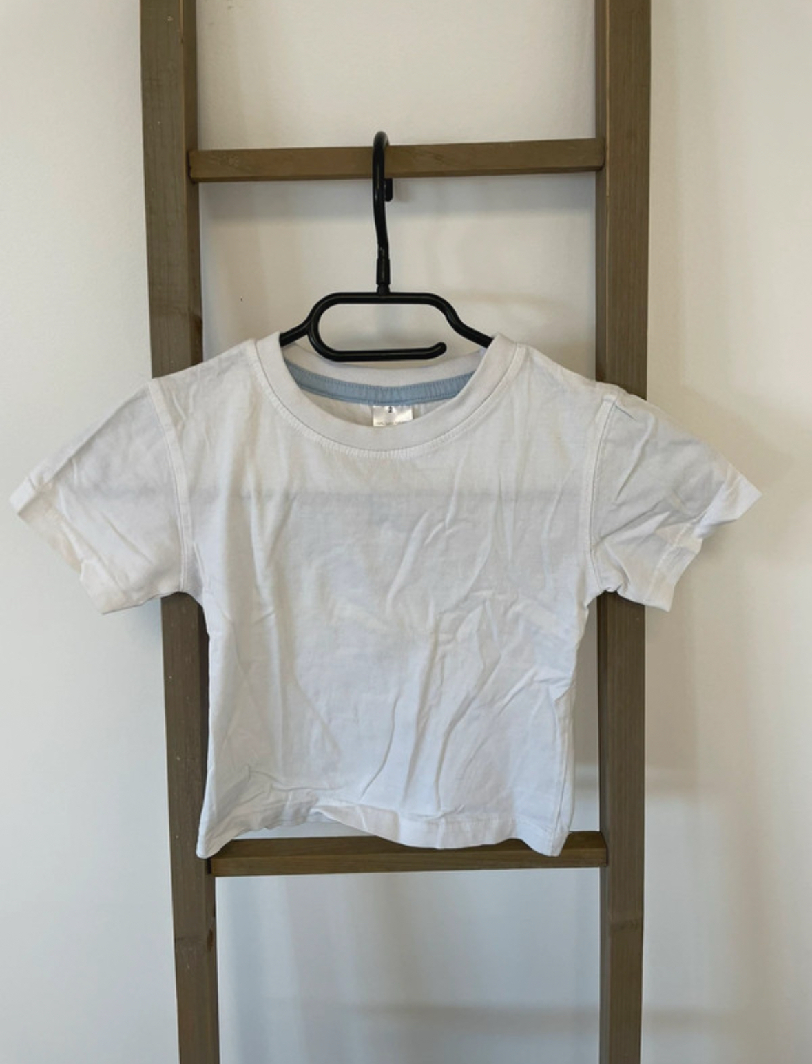 T-shirt blanc col rond, 2 ans