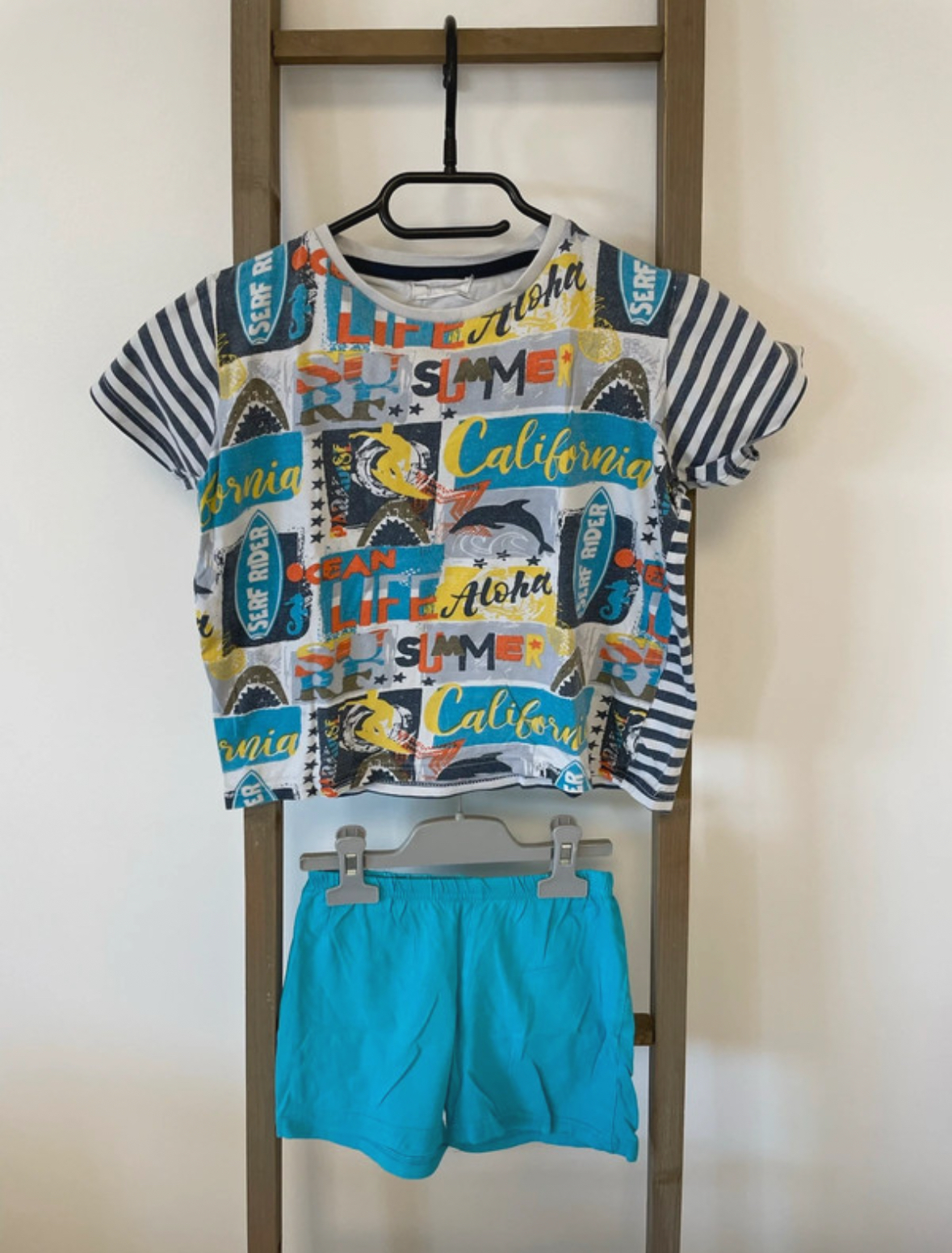 Pyjama 2 pièces California T-shirt + Short, Mini Bol, 5 ans