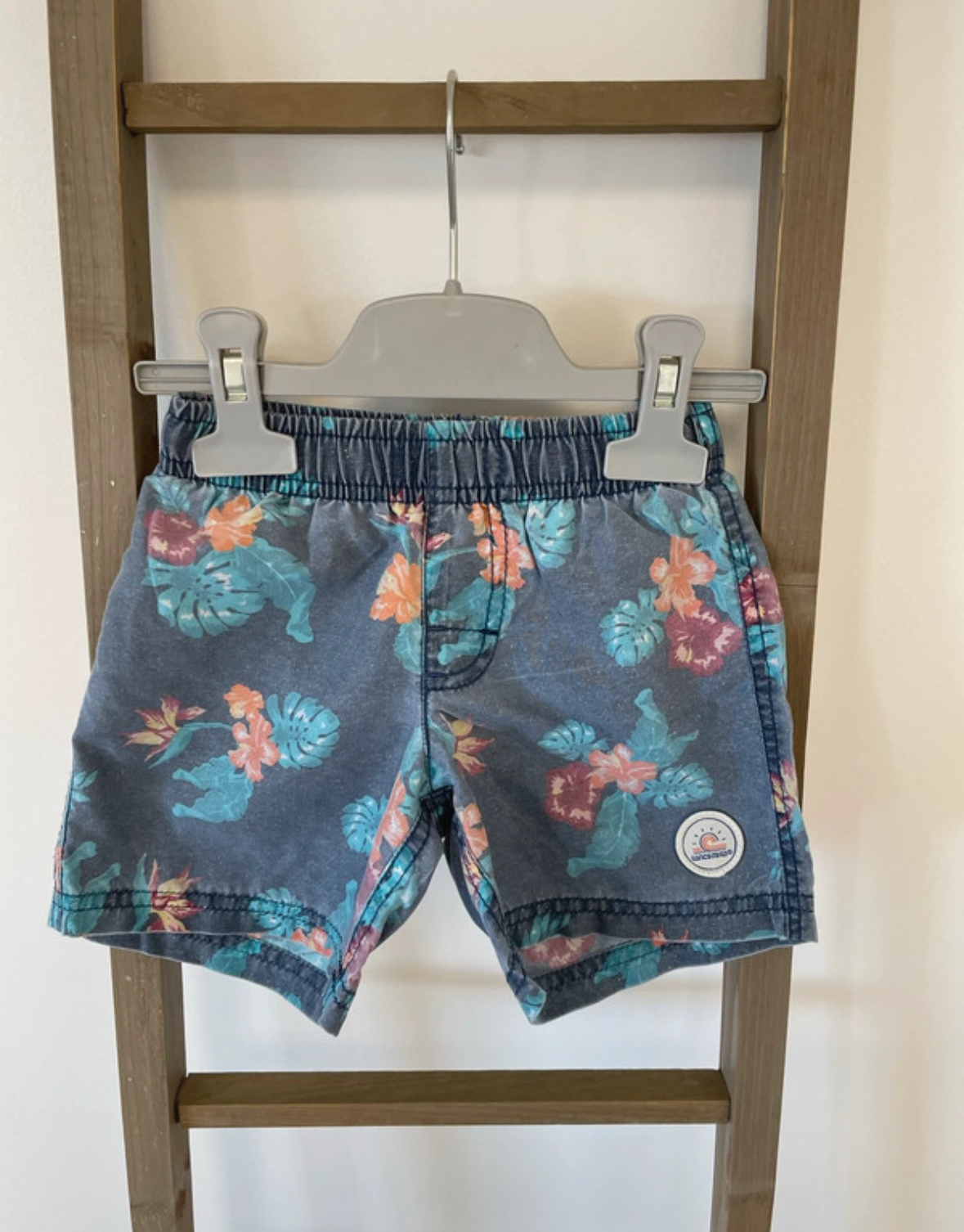 Maillot de bain bleu palmier, Longboard, 2 ans