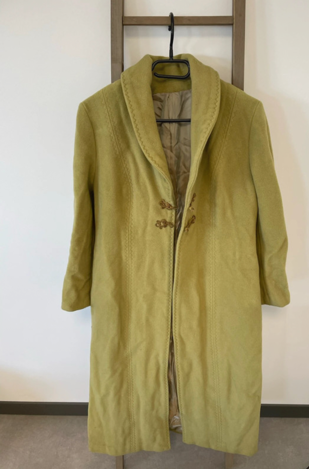 MGON128 MANTEAU LONG VERT PISTACHE