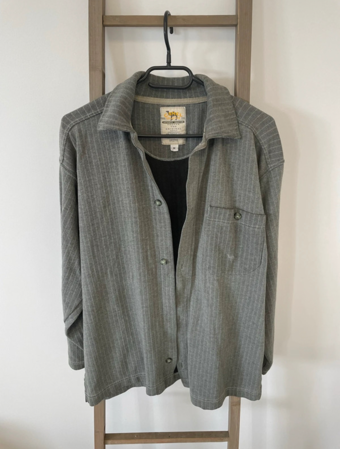 Chemise grise et verte, Camel, M
