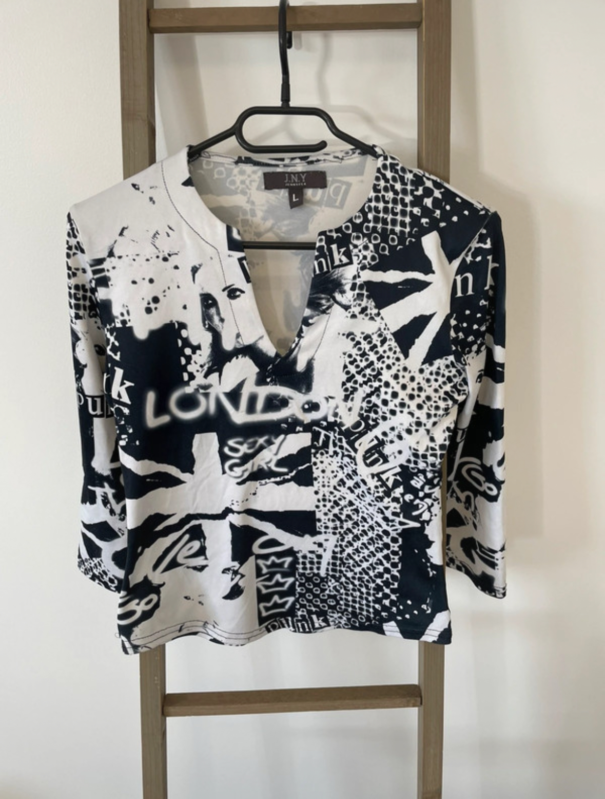 Top manches  ¾ noir et blanc, Jennyfer, L