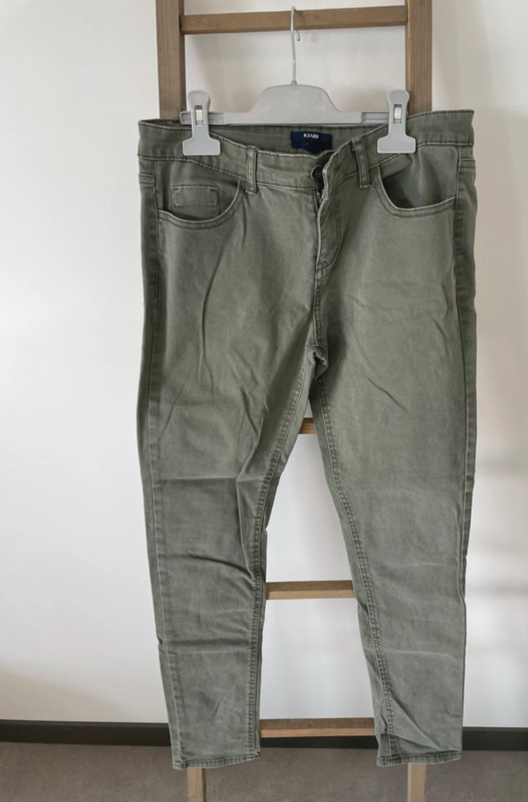 Jean kaki slim fit homme, Kiabi, 38