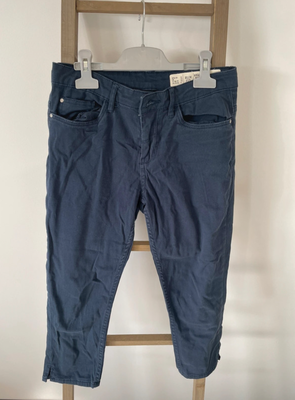 Pantacourt jean bleu marine slim fit, Esmara, 36