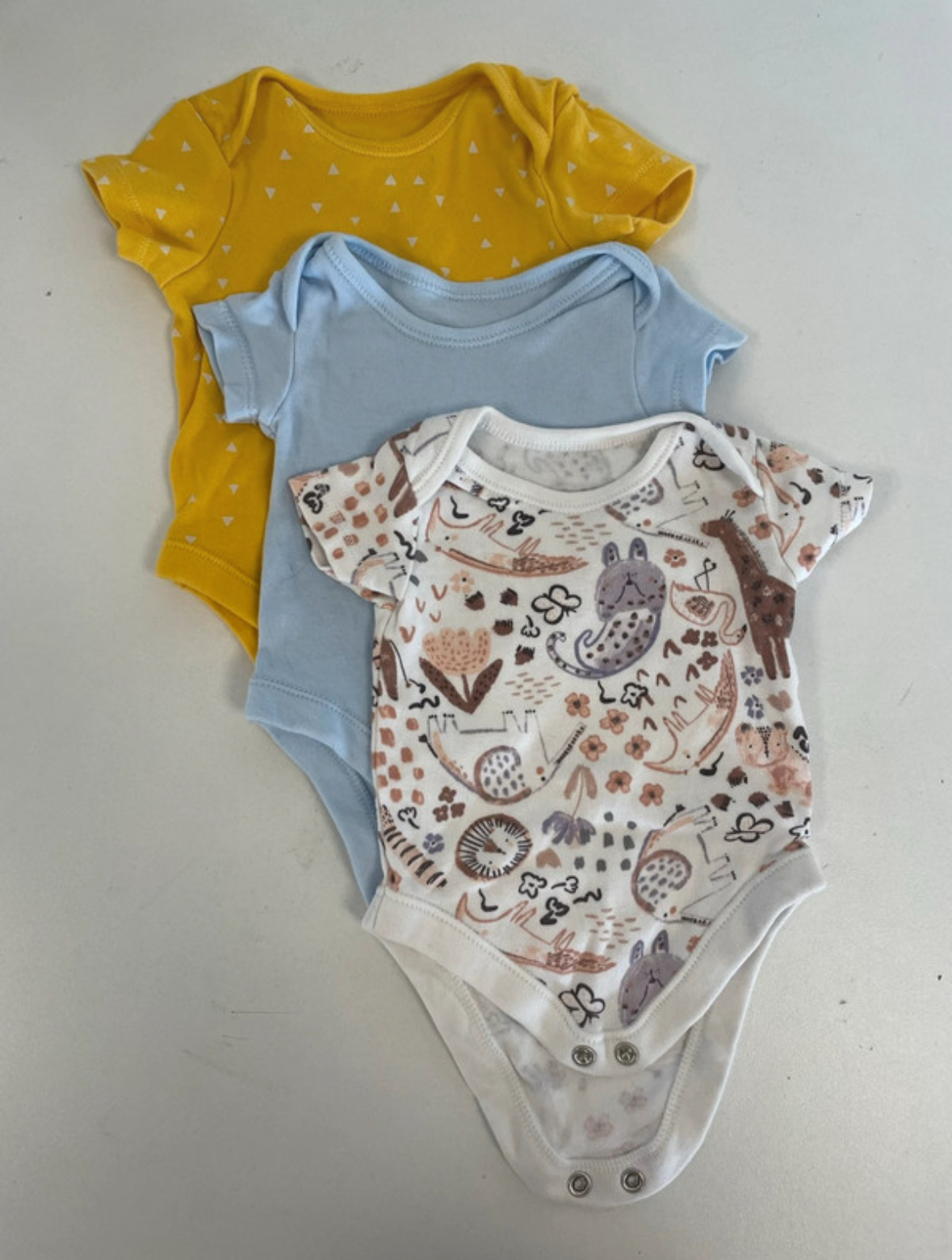 Lot de 3 bodies mixtes, Nutmeg, 3 mois