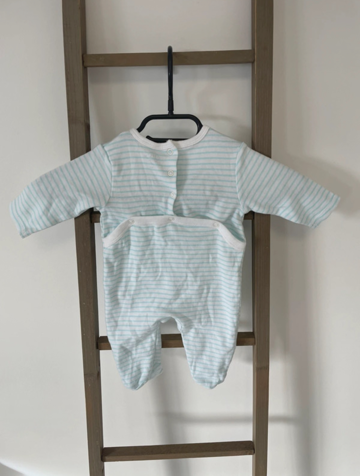 NDAC14 PYJAMA BLEU RAYE TEX 3 MOIS DOS
