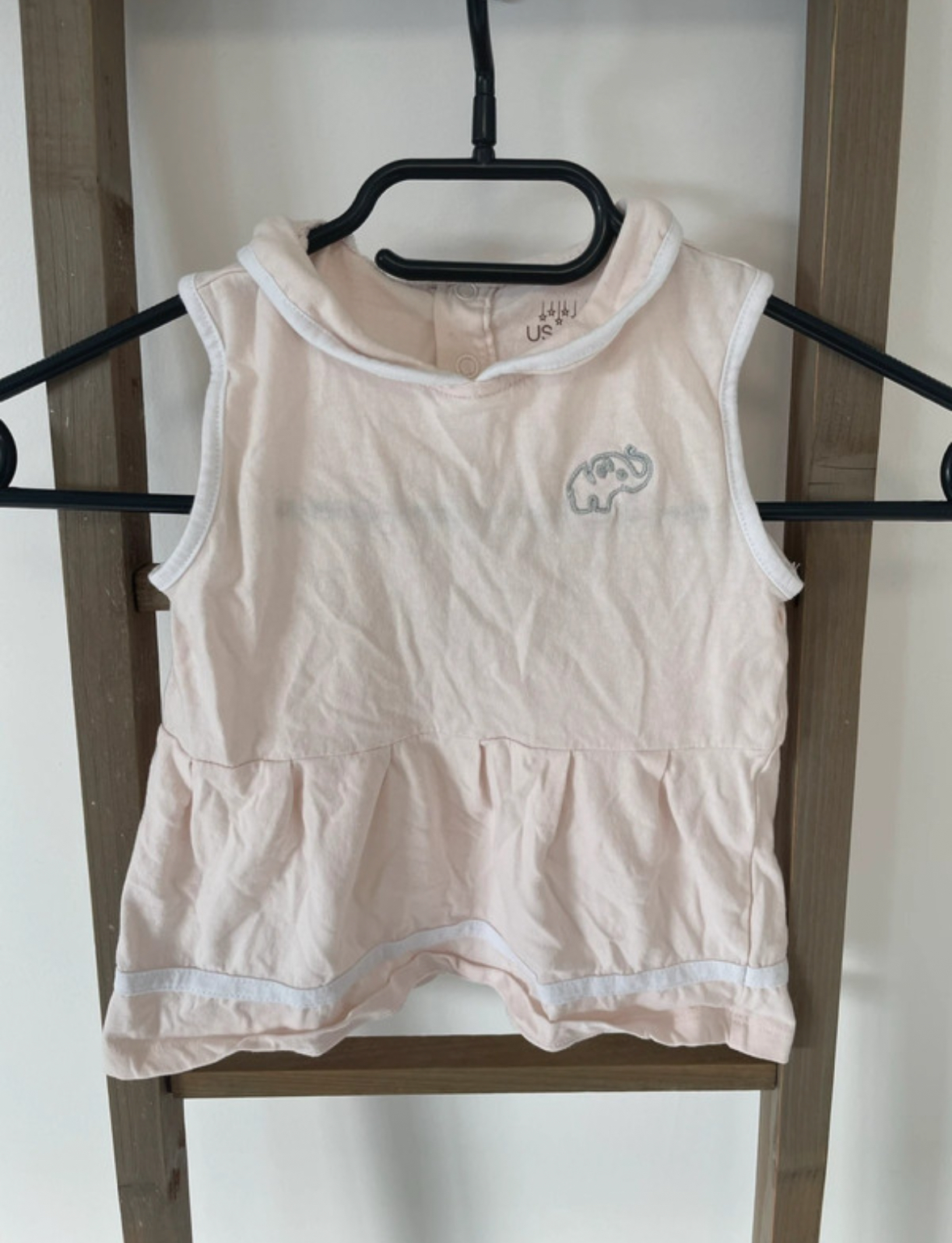 Top rose col claudine, Us Jeans, 23 mois