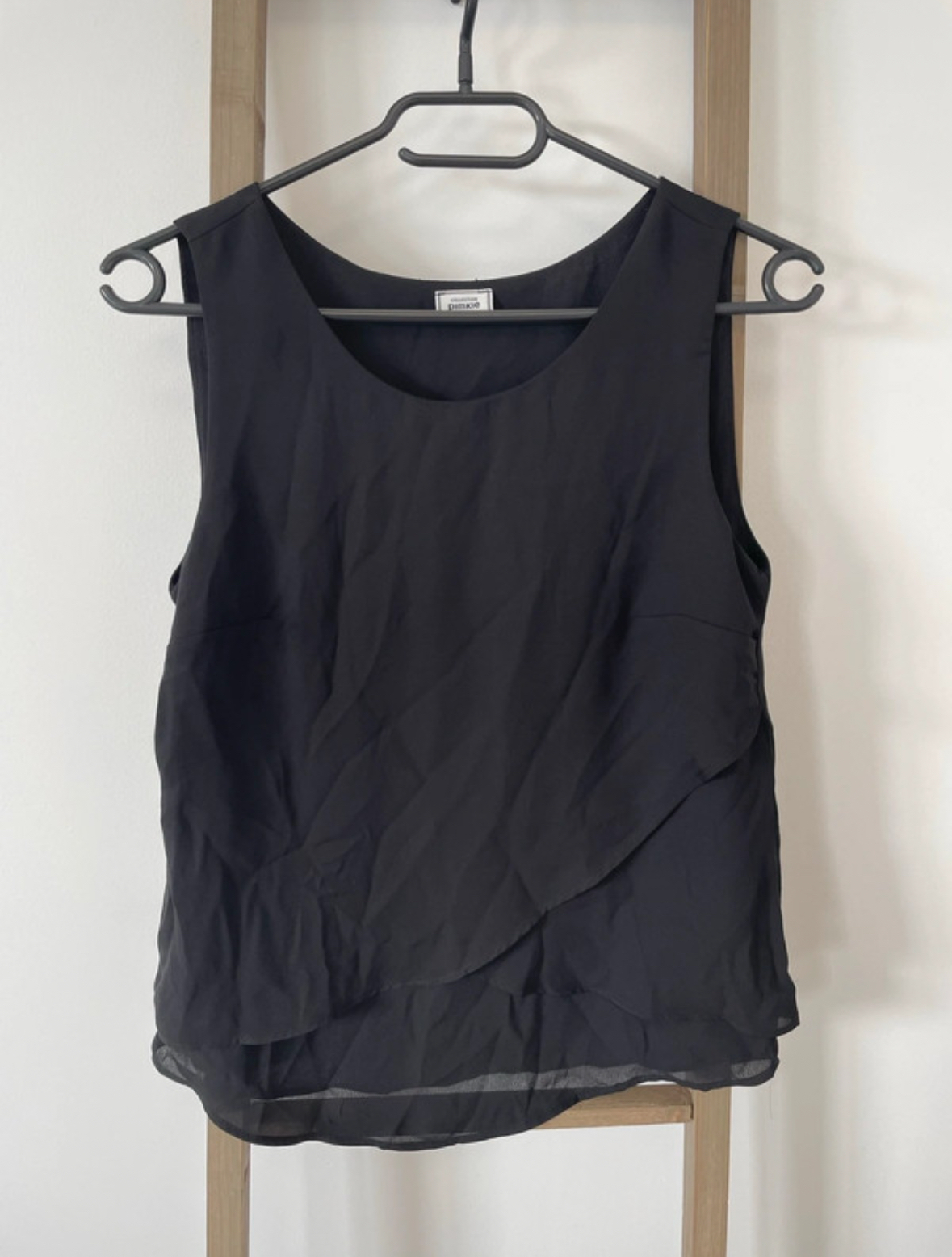 Top sans manche noir en mousseline, Pimkie, 36