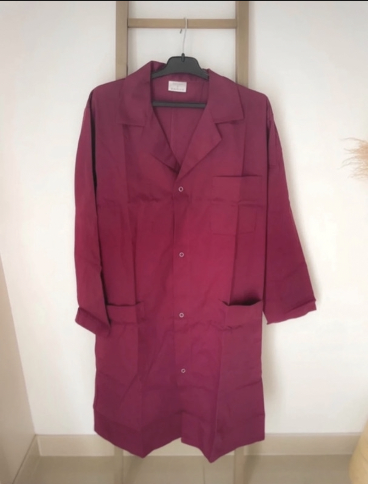 Blouse de travail bordeaux, L