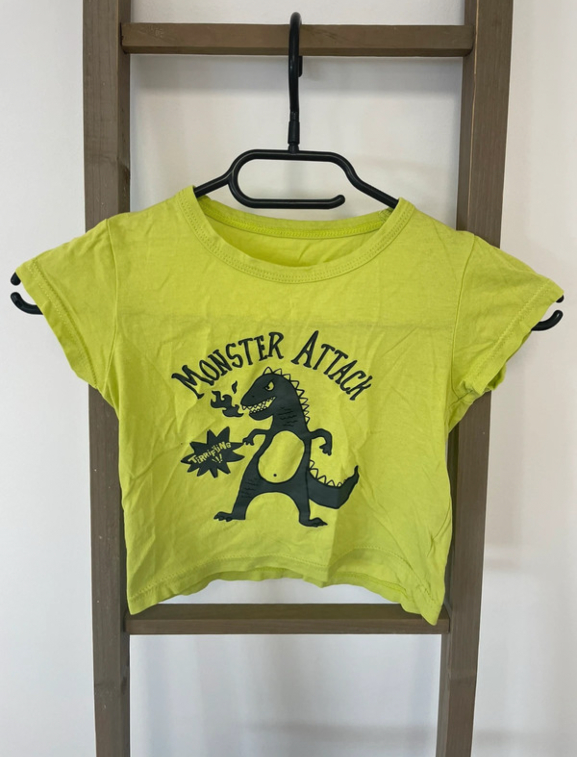 T-shirt vert Monster Attack, Kidkanai, 24 mois