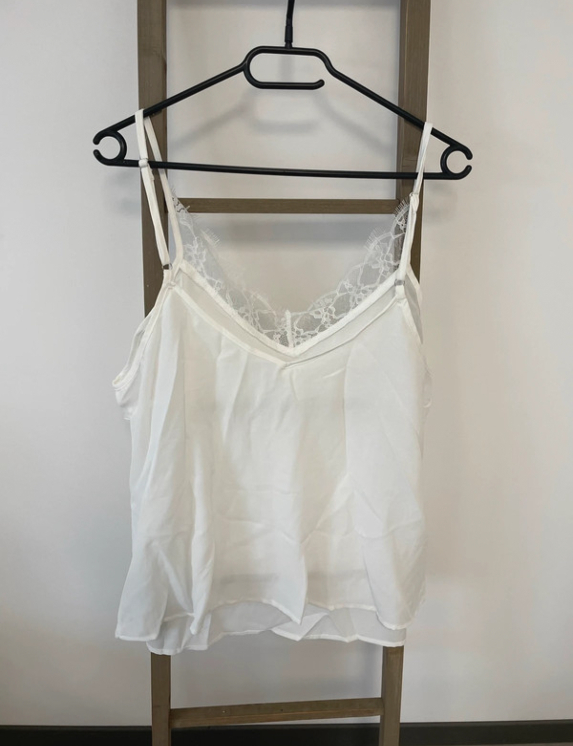 SDET115 CARACO BLANC AVEC DENTELLE SHEIN XL DOS