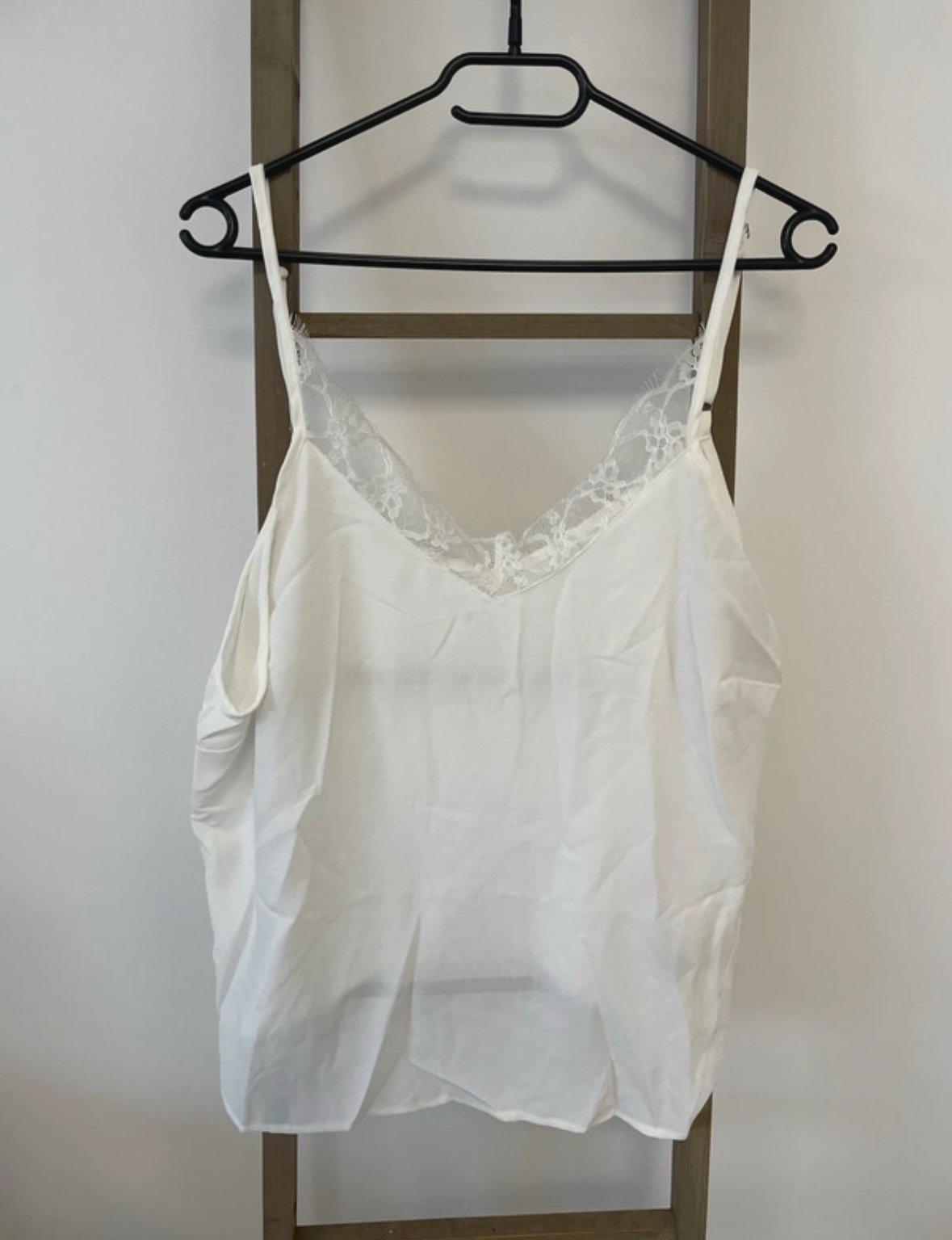 Caraco blanc avec dentelle, Shein, XL