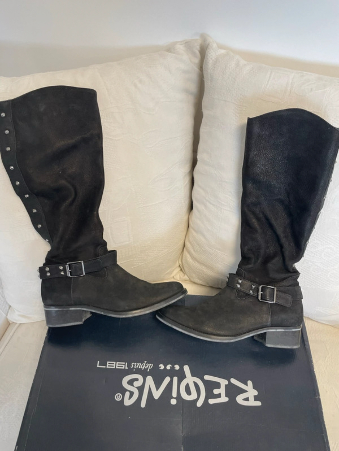 Bottes hautes noires, Reqins, 41