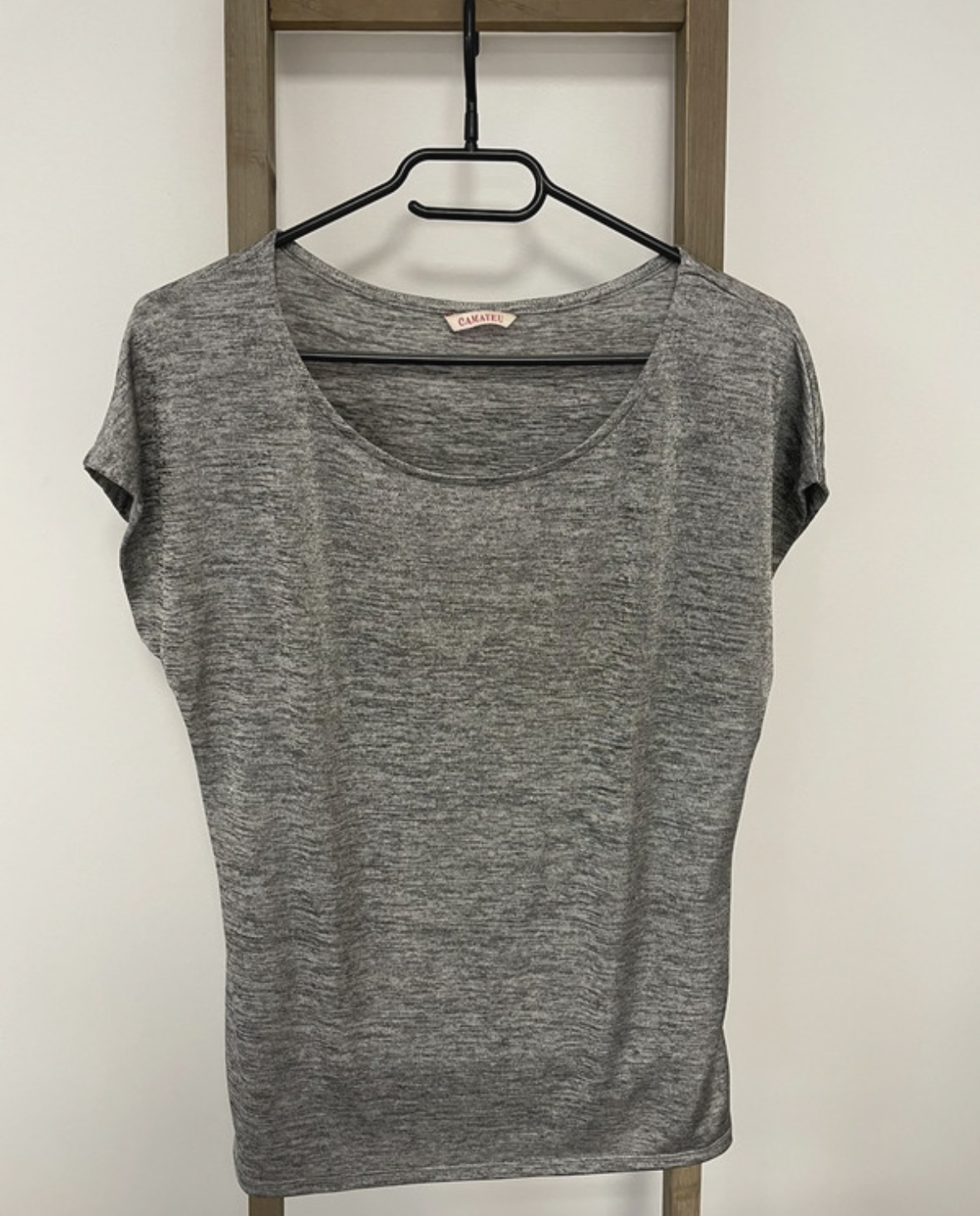T-shirt gris métallisé, Camaieu, 40