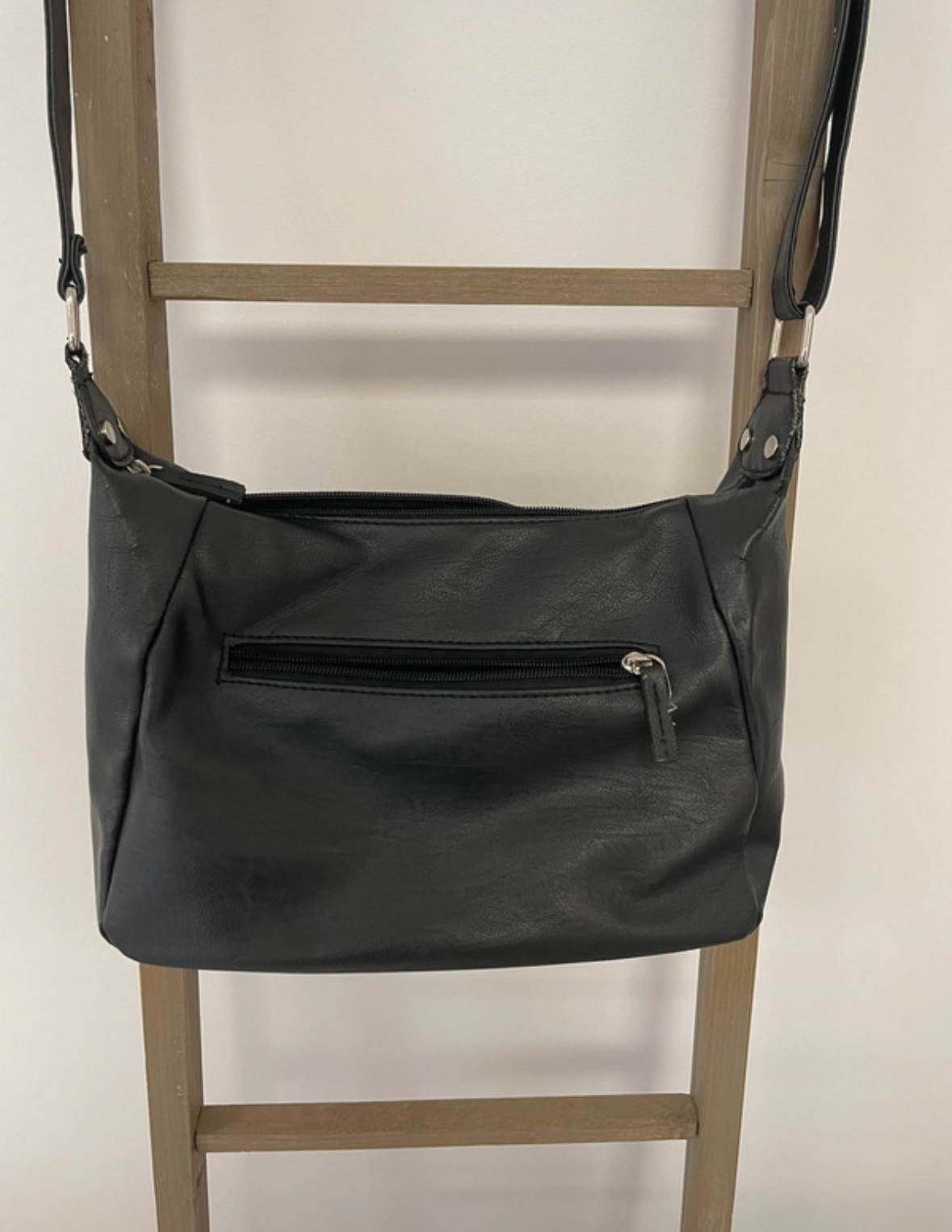 VMAR21 SAC A MAIN BESACE NOIR ET MARRON PATCHWORK DOS