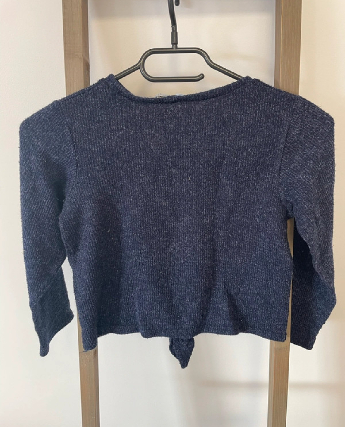 MCAL05 PULL BLEU MARINE LPC GIRLS 10 ANS DOS
