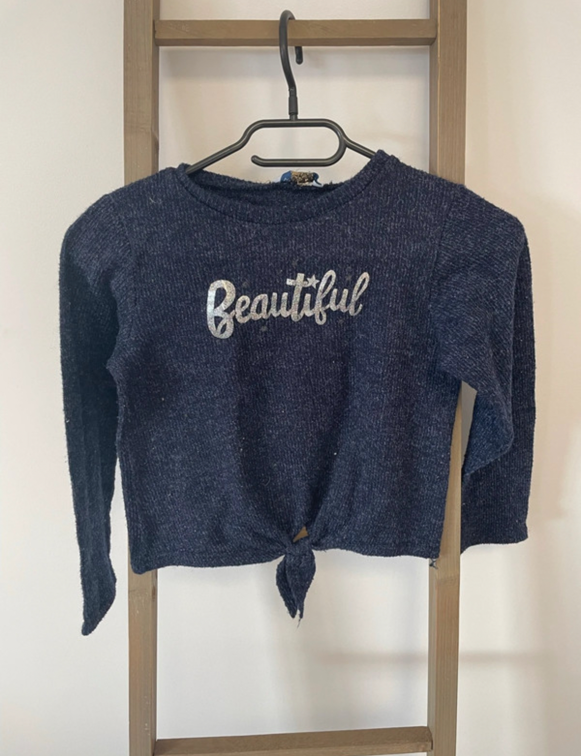 Pull bleu marine Beautiful avec noeud, LPC Girls, 10 ans