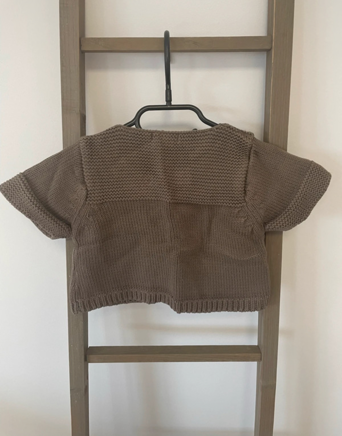 MCAL67 GILET TRICOTE MARRON VERTBAUDET DOS
