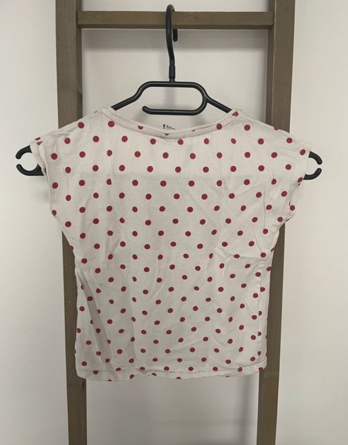MCAL106 TSHIRT MINNIE BLANC ET ROUGE DISNEY 6 ANS DOS