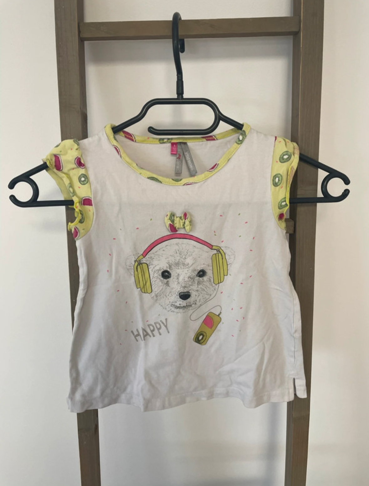 Top blanc et jaune sans manche chien mp3, Orchestra, 5 ans