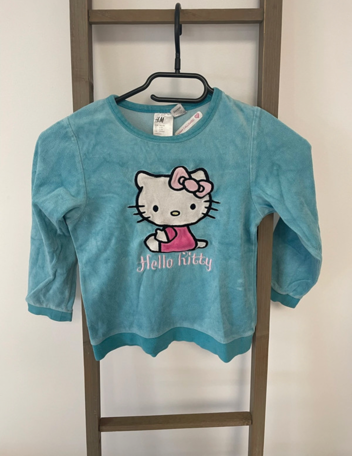 Haut de pyjama turquoise Hello Kitty, H&M, 4/6 ans