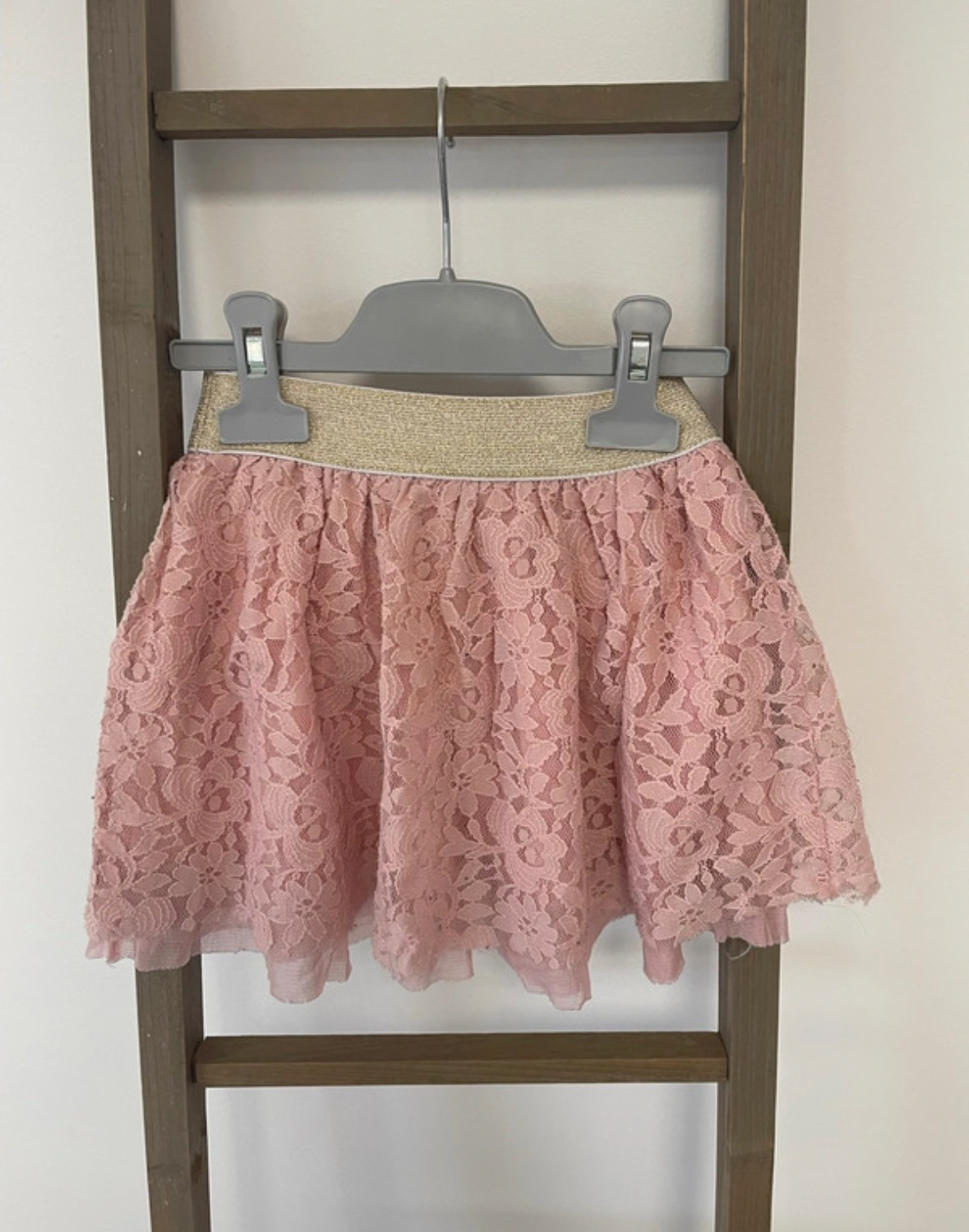 MCAL136 JUPE EN DENTELLE ROSE TISSAIA 4 ANS