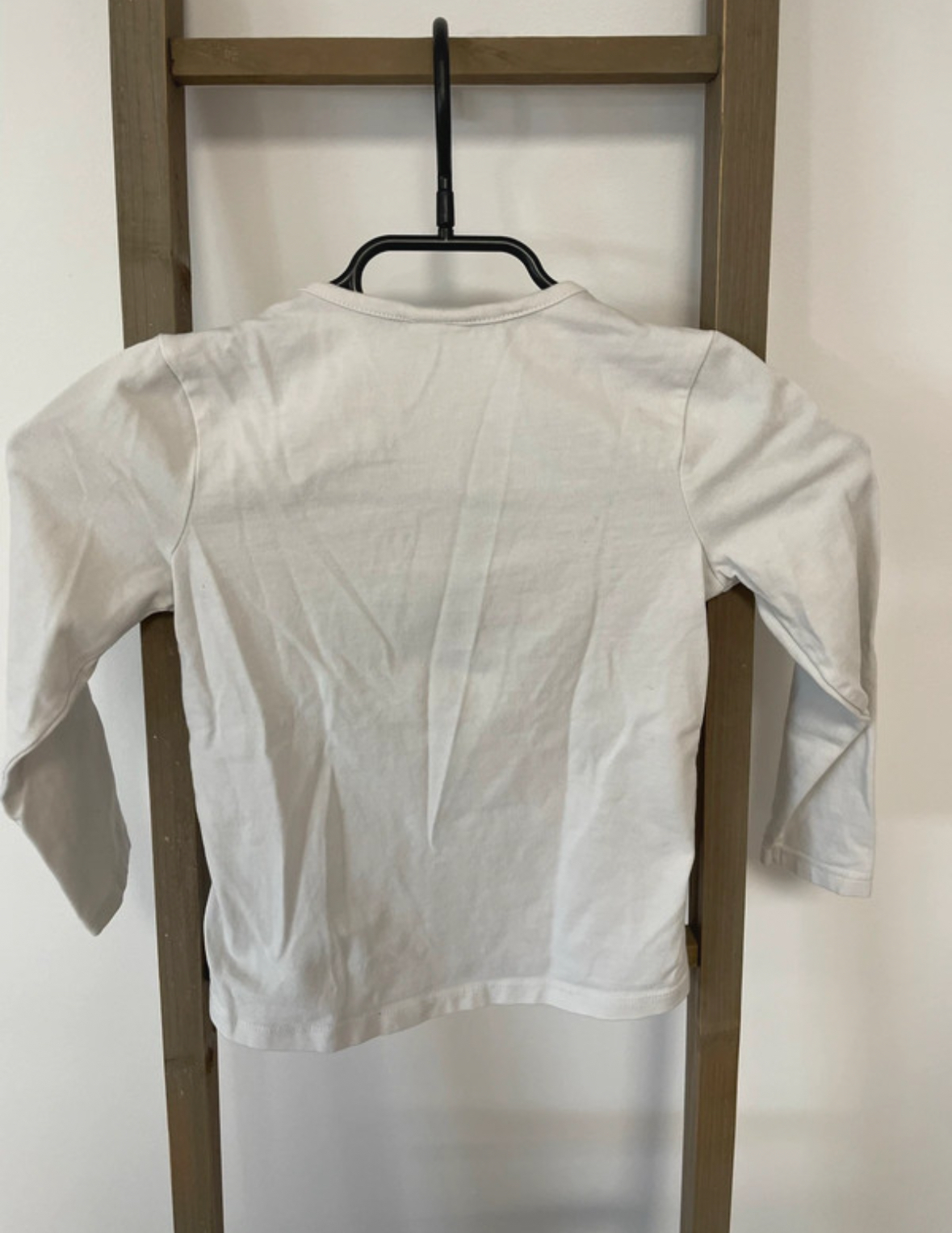MCAL176 TOP BLANC BRODERIE 6 ANS DOS