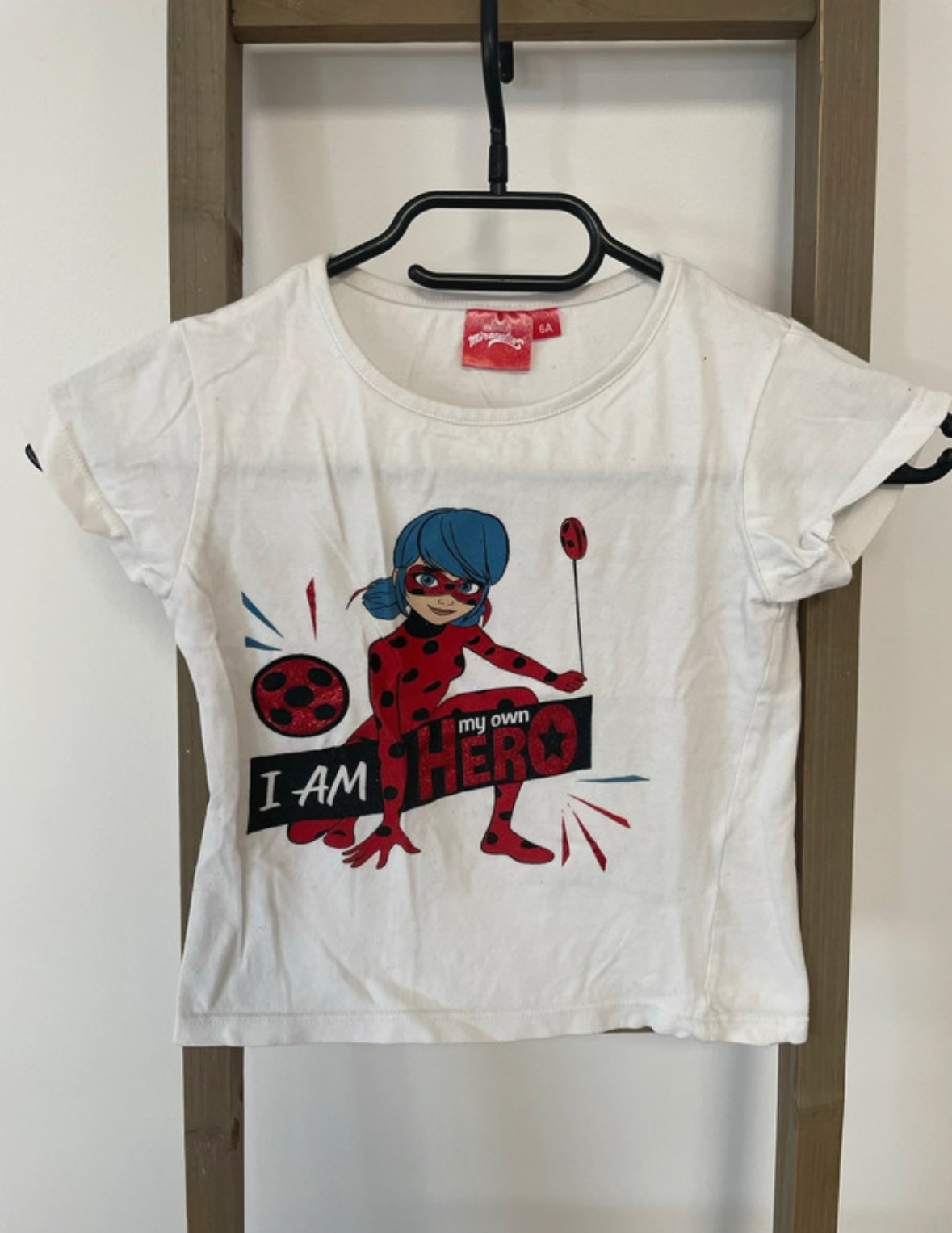 Tshirt blanc Miraculous, 6 ans