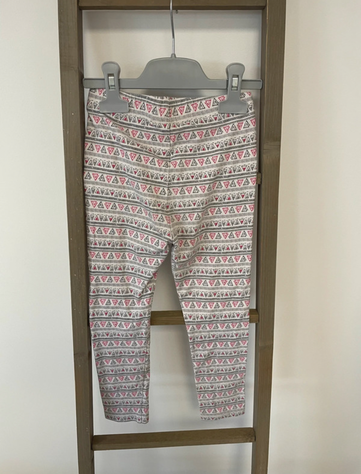 MCAL148 LEGGING GRIS ET ROSE LISA ROSE 5 ANS DOS