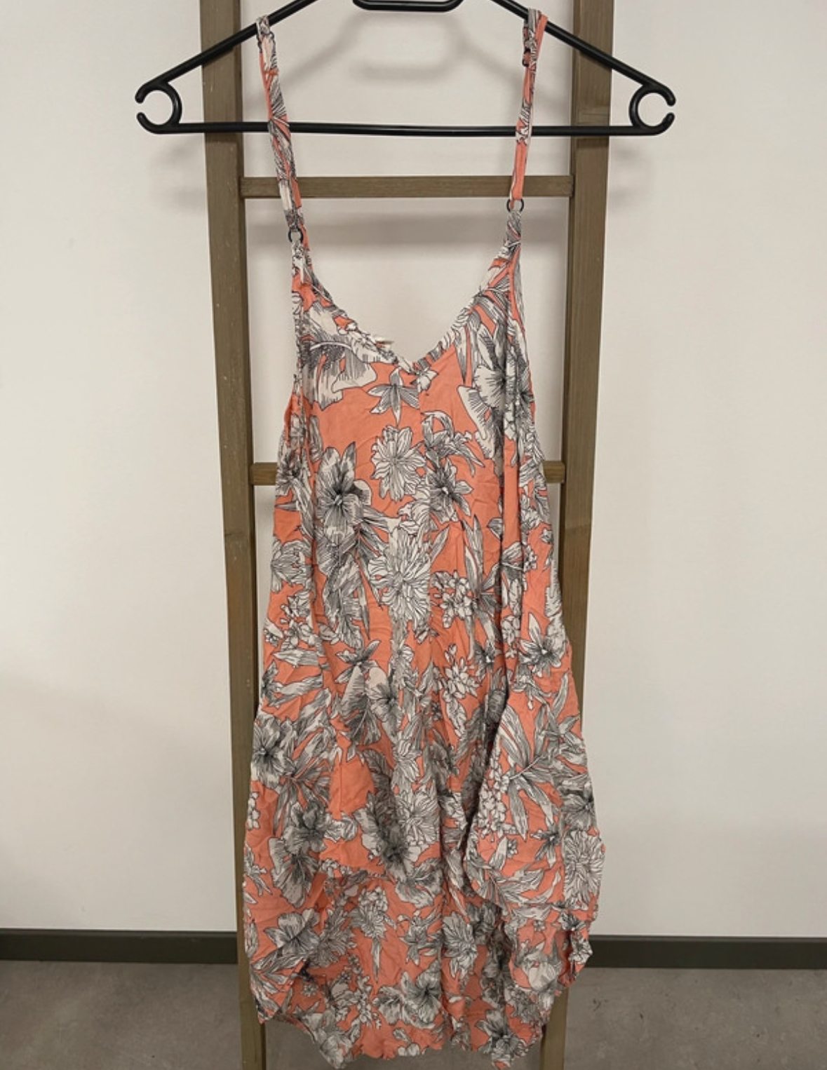 MPOI210 ROBE SAUMON FLEURI SP 38 40 DOS